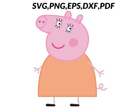 Mama Pig Peppa pig svg Peppa pig png Peppa pig clicpart | Etsy