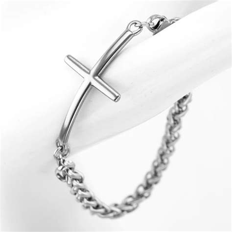 Stainless Steel Cross Chain Bracelet For Men | Classy Men Collection