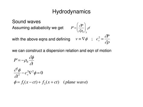 PPT - Hydrodynamics PowerPoint Presentation, free download - ID:672466