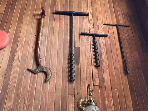 Antique firefighter tool and augers | Firefighter tools, Firefighter, Antiques