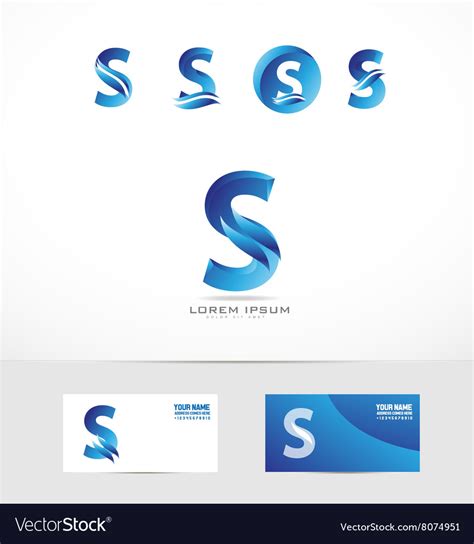 Letter s 3d logo Royalty Free Vector Image - VectorStock