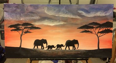 Acrylic elephant painting on canvas | Elephant painting canvas, Art painting, Canvas art