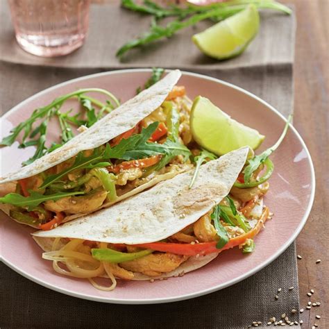 Fajitas integrales de pollo y verduras - Lecturas