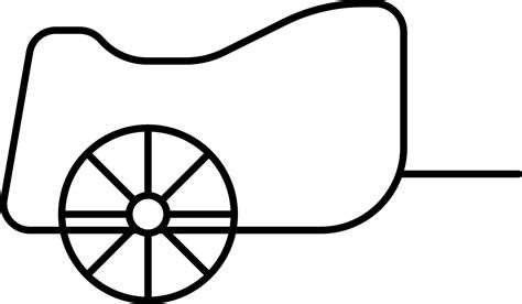 Chariot Vehicle Icon In Black Outline. 24144809 Vector Art at Vecteezy