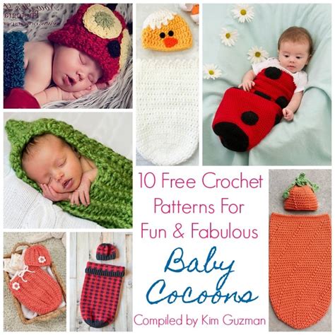 Roundup: 10 Free Crochet Patterns for Baby Cocoons Swaddle Sacks ...