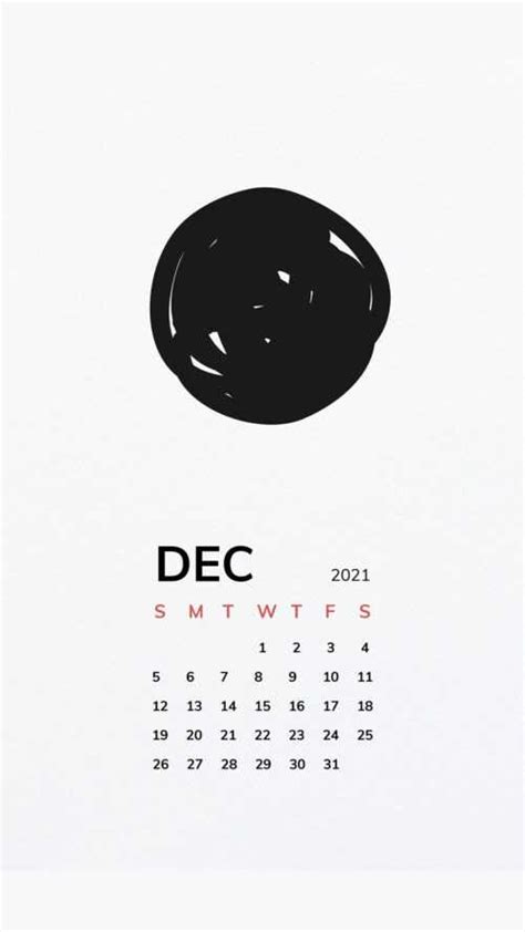 2021 December Calendar Wallpaper - iXpap