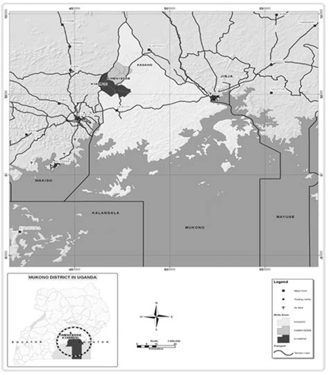 Location of the study sites in Mukono district, Uganda. | Download ...