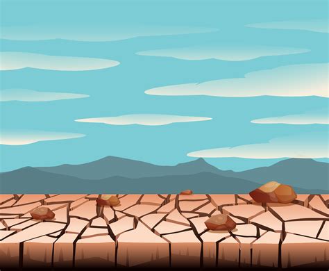 A dry land landscape 419299 Vector Art at Vecteezy