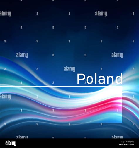 Poland flag background. Abstract polish flag in the blue sky. National holiday card design ...