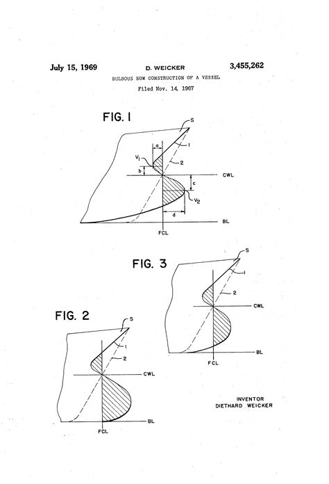 Patent US3455262 - Bulbous bow construction of a vessel - Google Patents