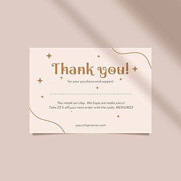 Aesthetic Thank You Card Template Download on Pngtree | Design business card ideas, Business ...