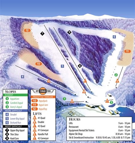 Appalachian Ski Mountain Trail Map