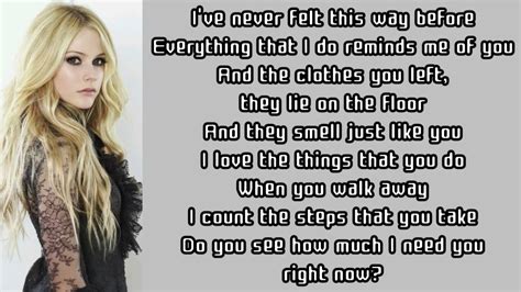 Avril Lavigne ~ When You're Gone ~ Lyrics Chords - Chordify