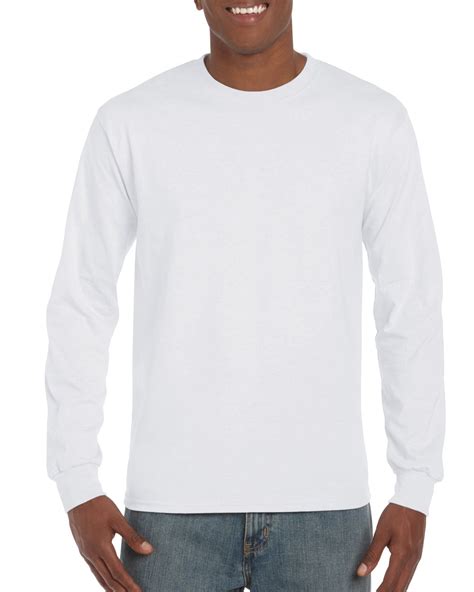 Gildan - Gildan Cotton 6 oz. Long-Sleeve T-Shirt (G240) (White[3XL ...