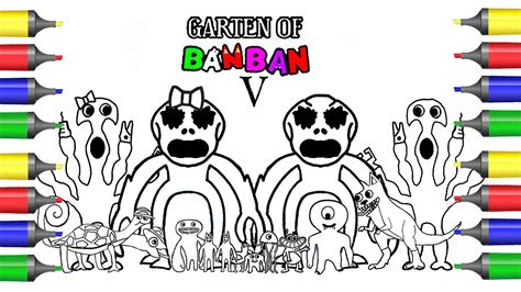 New Garten of BanBan 5 Coloring pages /ALL BOSSES/ BENITO and SYRINGEON ...