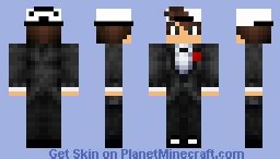 White Snapback Boy in Suit Minecraft Skin