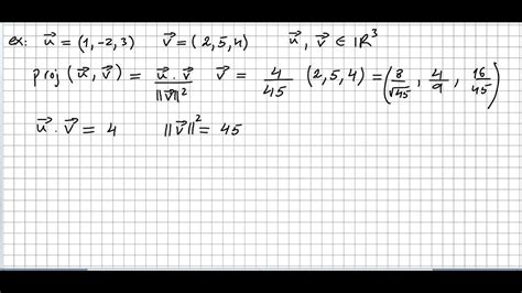 Linear Algebra 38, Vector Projection, examples - YouTube