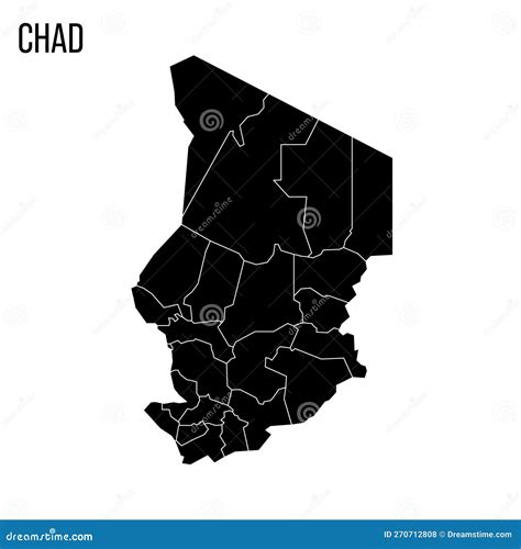 Chad Political Map Of Administrative Divisions Stock Photography | CartoonDealer.com #270712808