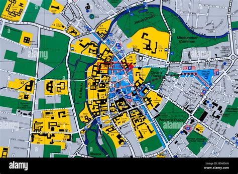 Tourist Map of Cambridge City Centre, King Street Cambridge England Stock Photo: 23185421 - Alamy