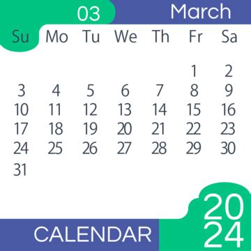 March Month 2024 Calendar Vector, March 2024, March Calendar 2024 ...