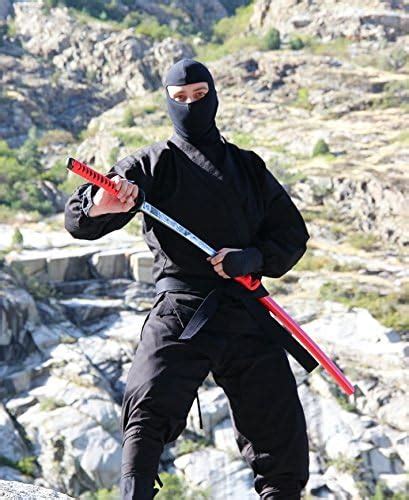 Kage Ninja Gear Real Ninja Uniform 14oz Authentic Ninja Costume + Free Black Belt : Amazon.co.uk ...