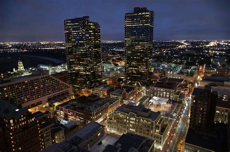 Fort Worth, TX Downtown at night. Photograph by Brian Luenser | Fort, Cityscape, Fort worth