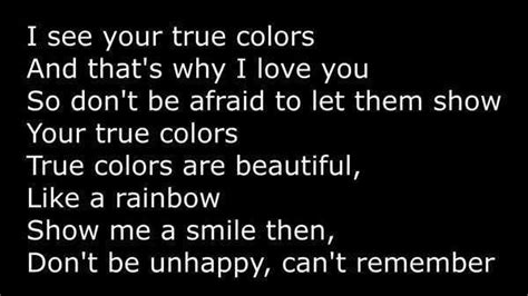 True Colors Lyrics - Coloring