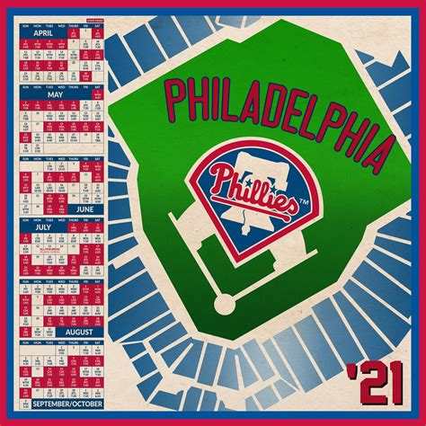 Philadelphia Phillies 2021 Schedule Digital Download | Etsy