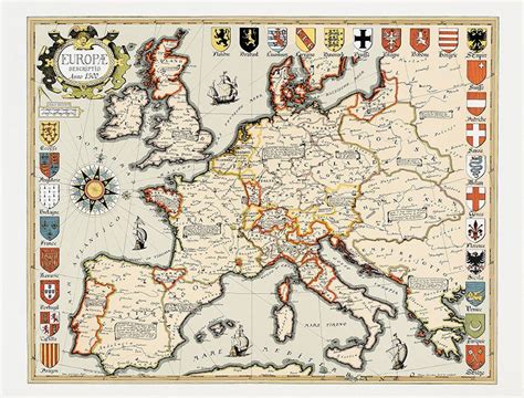 Map of Europe in 1500 | Europe map, Map, Europe