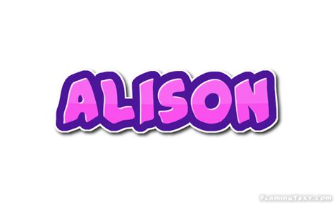 Alison Logo | Free Name Design Tool from Flaming Text