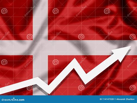 EU Denmark Flag with Up Arrow Stock Illustration - Illustration of european, europe: 114147328