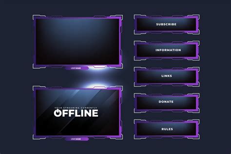 Gaming overlay screen panel template