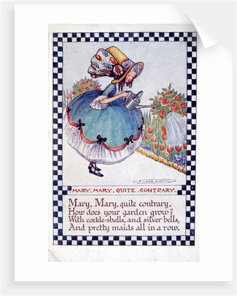 Illustration of "Mary Mary Quite Contrary" Nursery Rhyme posters & prints by Corbis