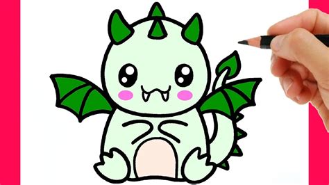 HOW TO DRAW A DRAGON - DRAWING AND COLORING A CUTE DRAGON