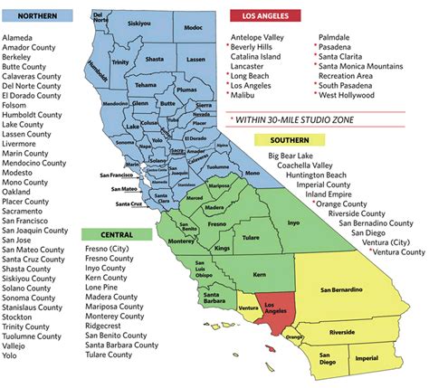 Southern California County Map