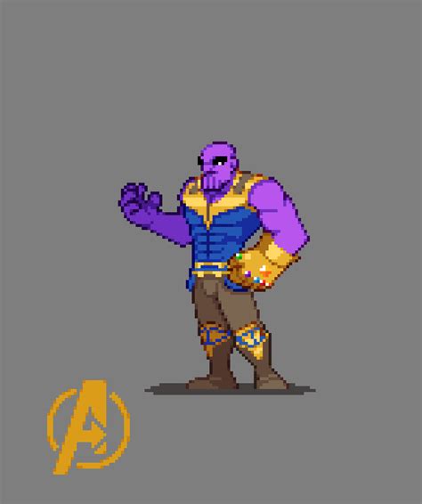 [OC] Pixel Thanos by @rudyf93 : r/PixelArt