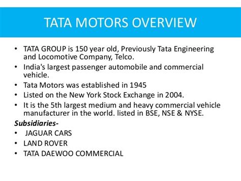 Merger & acquisition of tata jaguar & land rover & demerger of hero h…