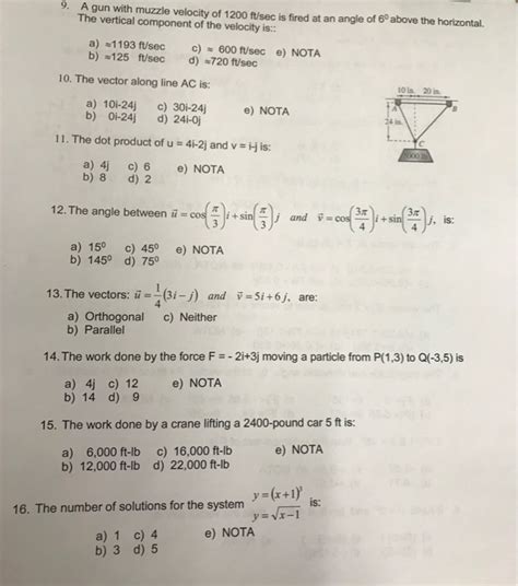 Solved 9. A gun with muzzle velocity of 1200 ft/sec is fired | Chegg.com