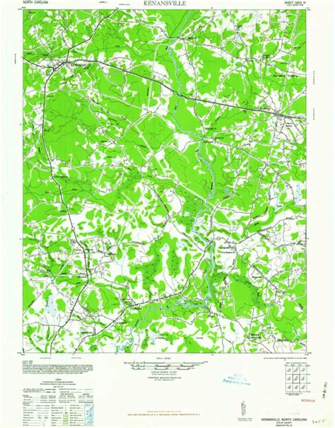 Kenansville, NC (1948, 62500-Scale) Map by United States Geological Survey | Avenza Maps