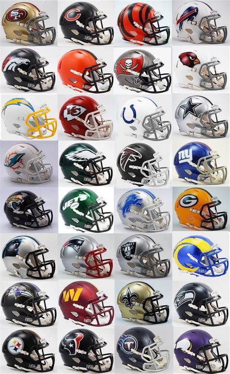 A NFL Riddell Speed Mini Football Helmet - Set of 32 | Helmetnation