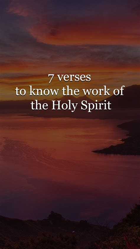 7 verses to know the work of the Holy Spirit – Dunamai