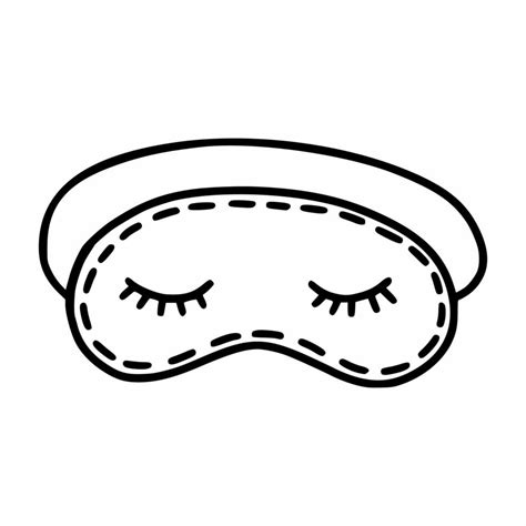 Doodle style sleep mask. Vector outline icon. 7057813 Vector Art at Vecteezy