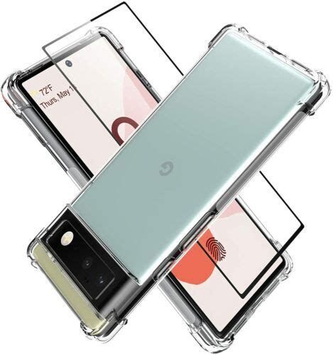 For Google Pixel 6a Case Clear Shockproof Cover & Glass Screen ...