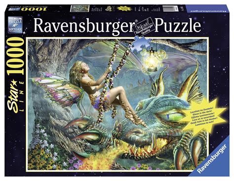 Ravensburger Dragon Fairy-Starline Glow-in-The-Dark Jigsaw Puzzle (1000 ...