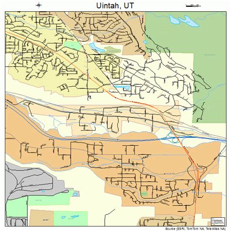 Uintah Utah Street Map 4977890