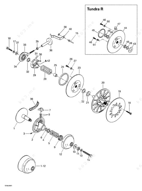 Ski Doo 1998 Tundra - R, Pulleys - parts catalog