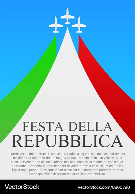 Italian National Day poster Royalty Free Vector Image