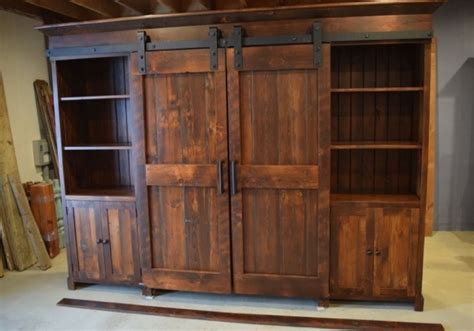 Barn Door Entertainment Cabinet Farmhouse Entertainment for Entertainme… | Barn door ...