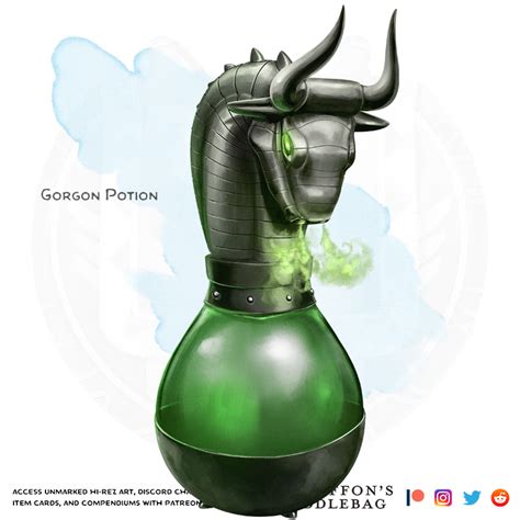 {The Griffon's Saddlebag} Gorgon Potion | Potion in 2023 | Dungeons and dragons homebrew, D&d ...