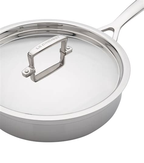 Le Creuset silver 3-Ply Stainless Steel Sauté Pan (24cm) | Harrods UK